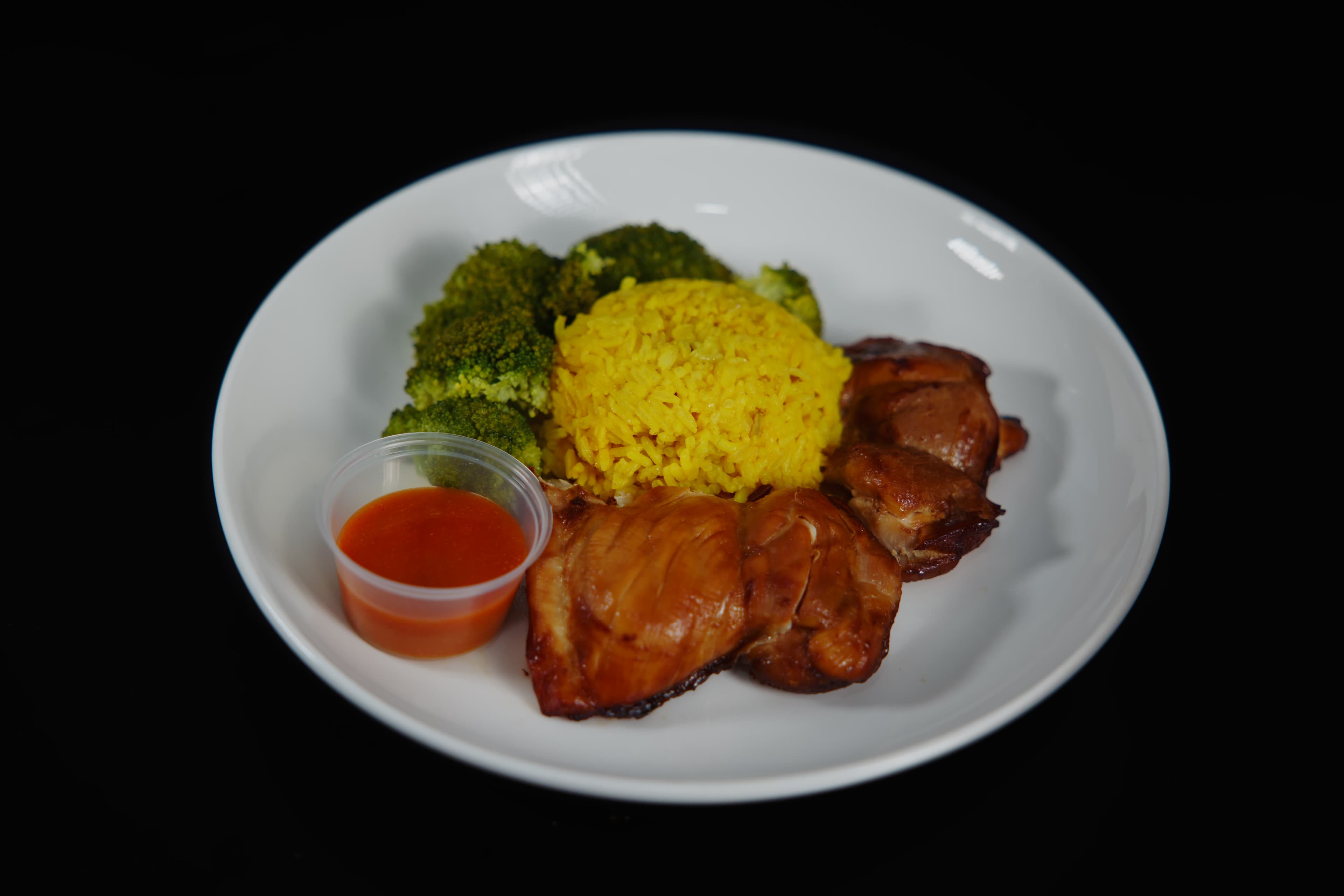 Grilled Chicken Rice with Broccoli