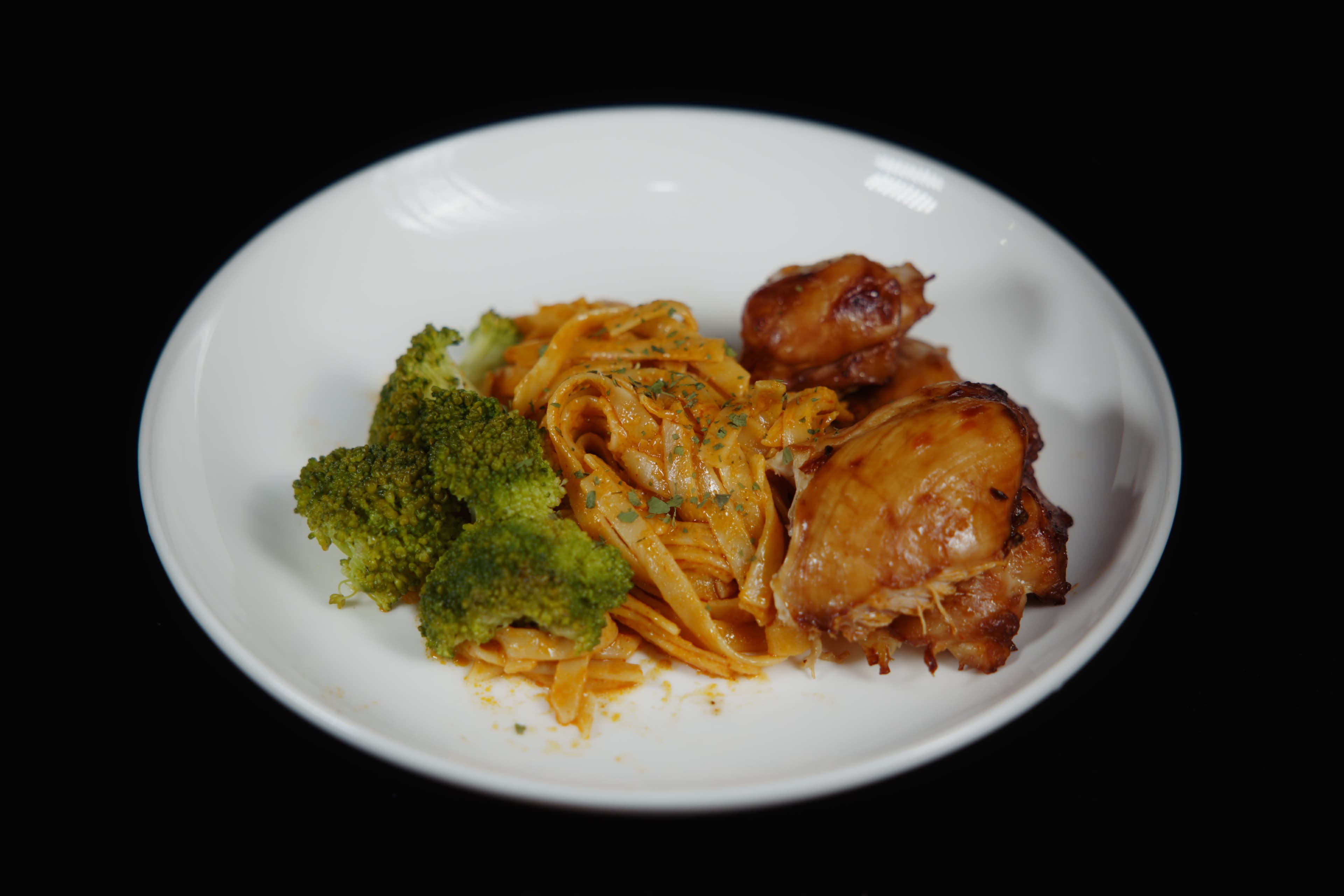 Creamy Tom Yum Chicken Pasta with Broccoli