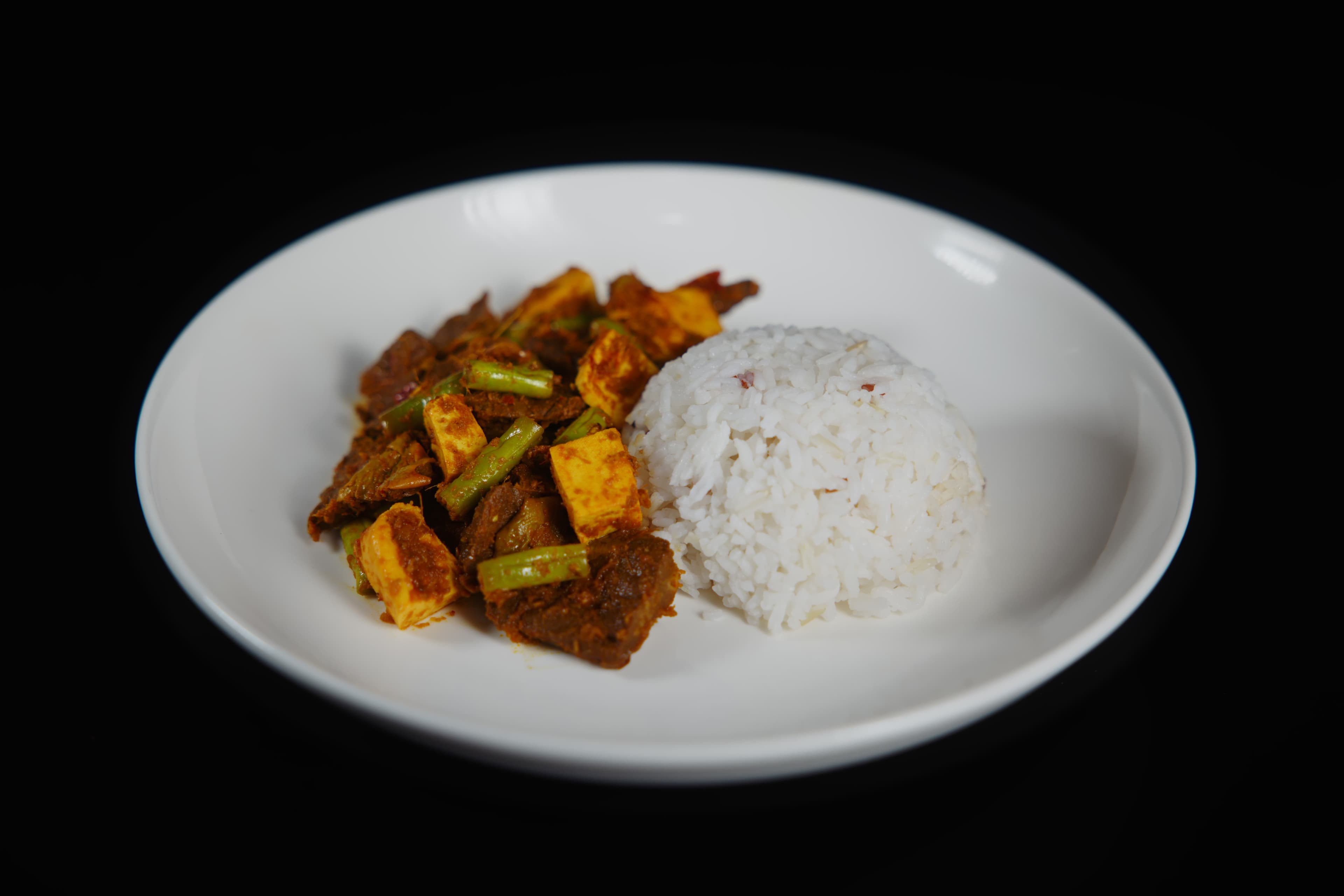 Sambal Goreng Beef Paru & Rice